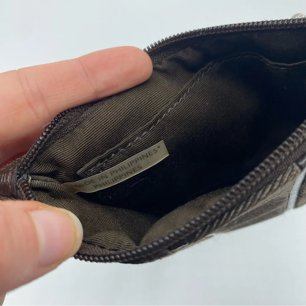 Coach Brown Wristlet Purse Clutch Wallet Bag - Picture 7 of 9